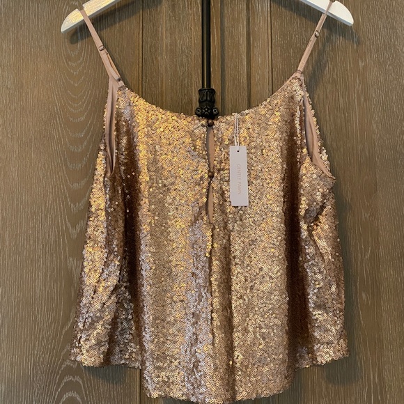 Camisole, flat bronze sequins - Picture 4 of 4